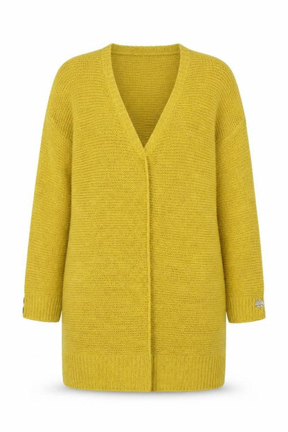 Womens UK Size M Wallis Yellow Cardigan Jumper
