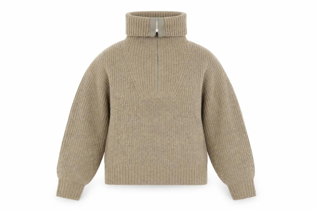 Womens UK Size S French Connection Beige Full Zip Jumper