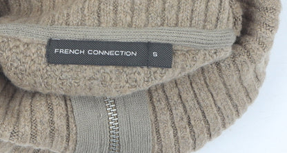 Womens UK Size S French Connection Beige Full Zip Jumper