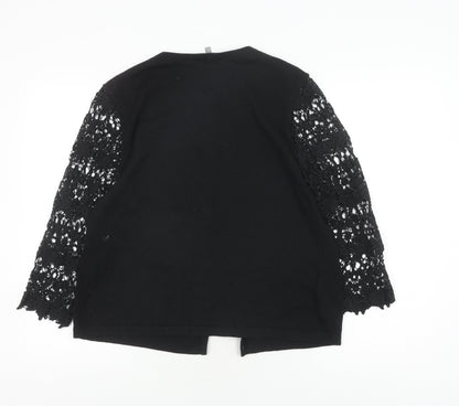 Womens UK Size 16 Laura Ashley Black Cardigan Jumper
