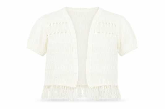 Womens UK Size L Isle Ivory Cardigan Jumper