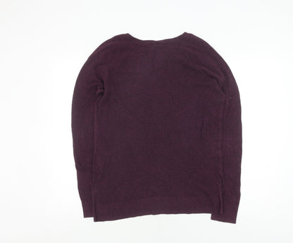GAP Men's Purple V-Neck Pullover Jumper M