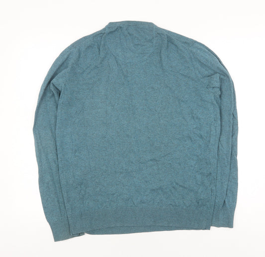John Lewis Men's S Blue Pullover V-Neck Jumper