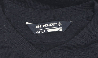 Dunlop Mens Black V-Neck Pullover Golf Jumper M