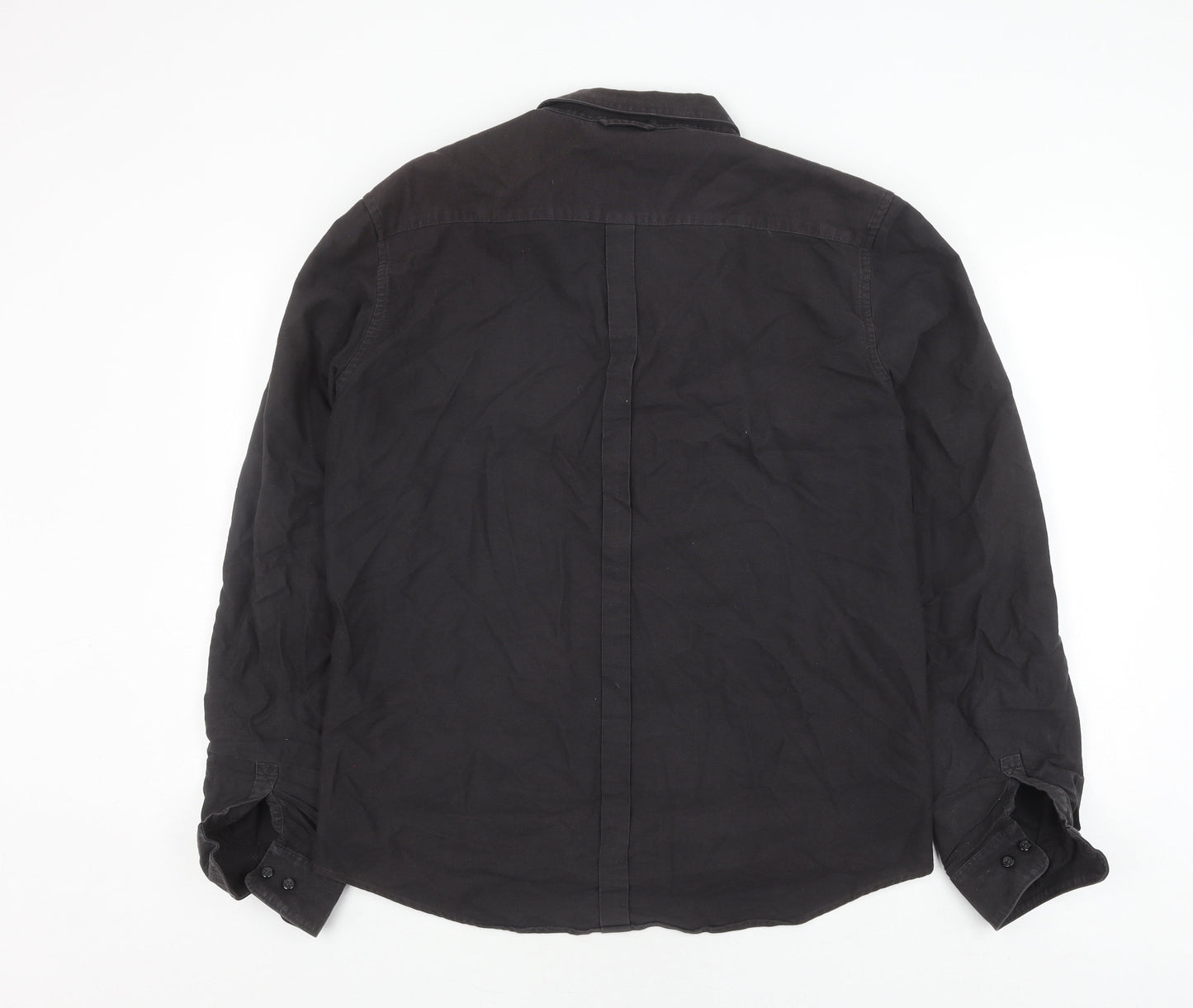 DKNY Men's Black Long Sleeve Casual Shirt L