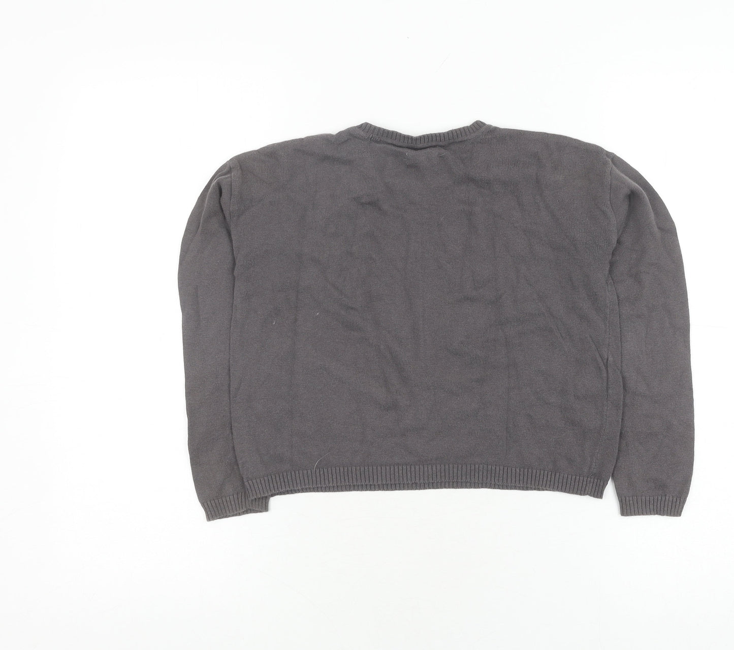 Mango Girls Grey Star Pullover Jumper, Size 9-10 Years