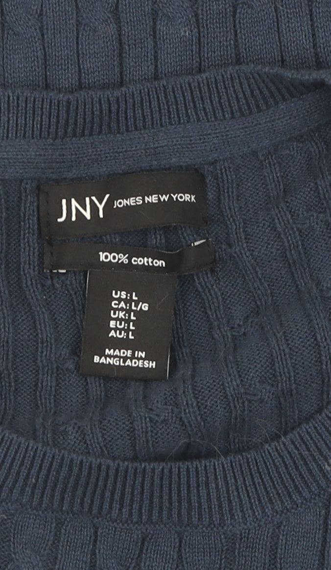 Womens UK Size L Jones New York Blue Pullover Jumper