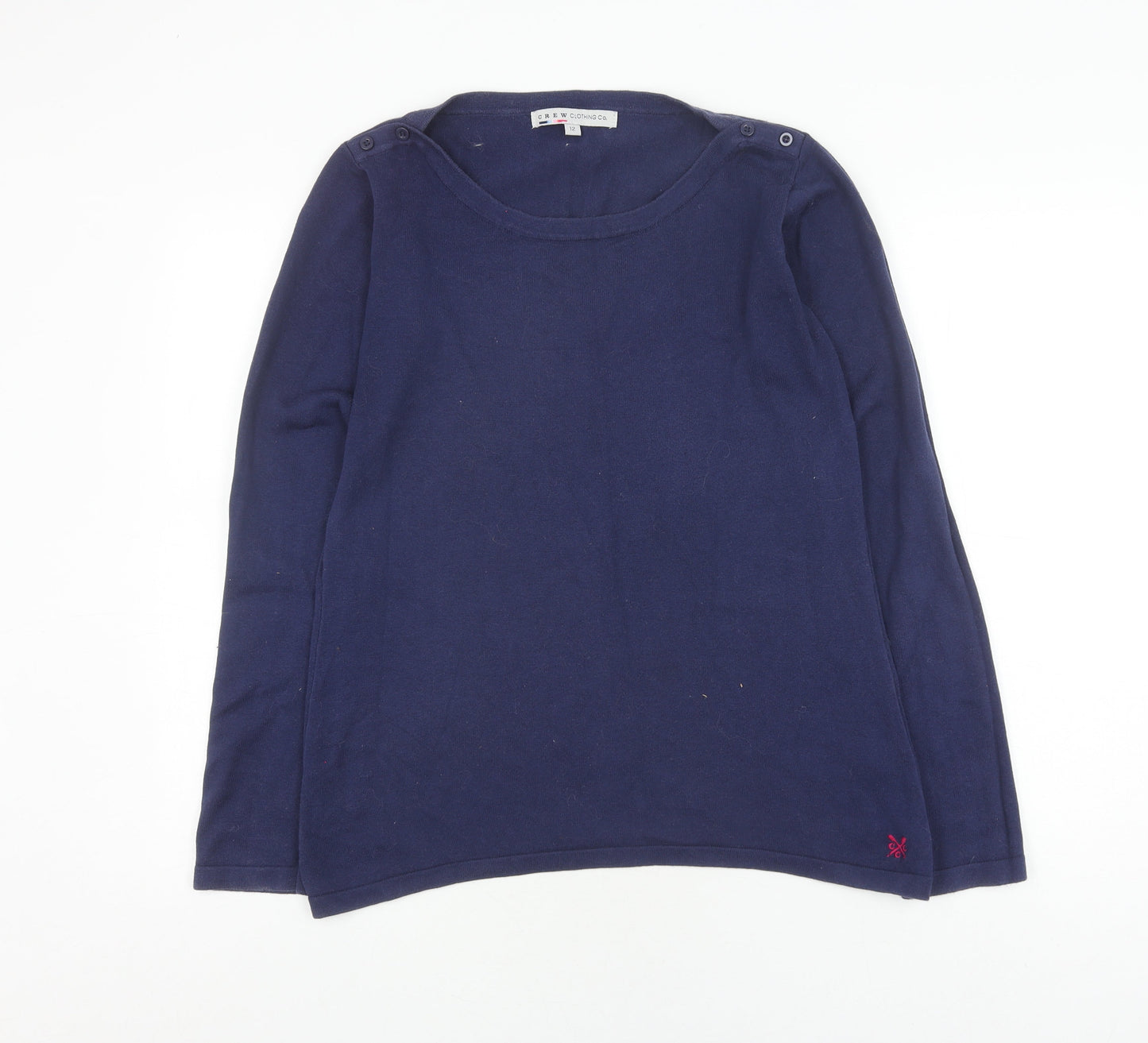 Crew Clothing Co. Women's Blue Boat Neck Pullover Jumper Size 12