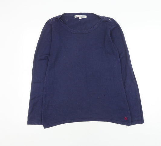 Crew Clothing Co. Women's Blue Boat Neck Pullover Jumper Size 12