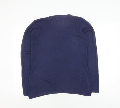 Crew Clothing Co. Women's Blue Boat Neck Pullover Jumper Size 12