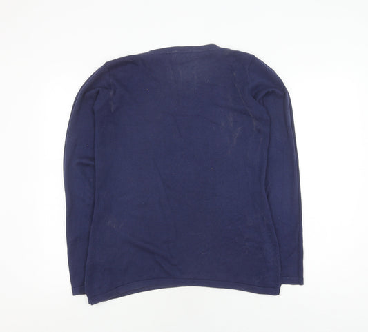 Crew Clothing Co. Women's Blue Boat Neck Pullover Jumper Size 12