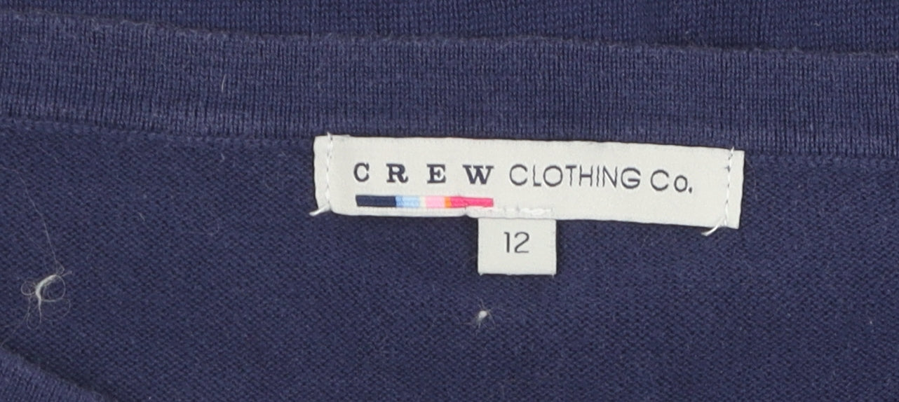 Crew Clothing Co. Women's Blue Boat Neck Pullover Jumper Size 12