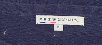 Crew Clothing Co. Women's Blue Boat Neck Pullover Jumper Size 12