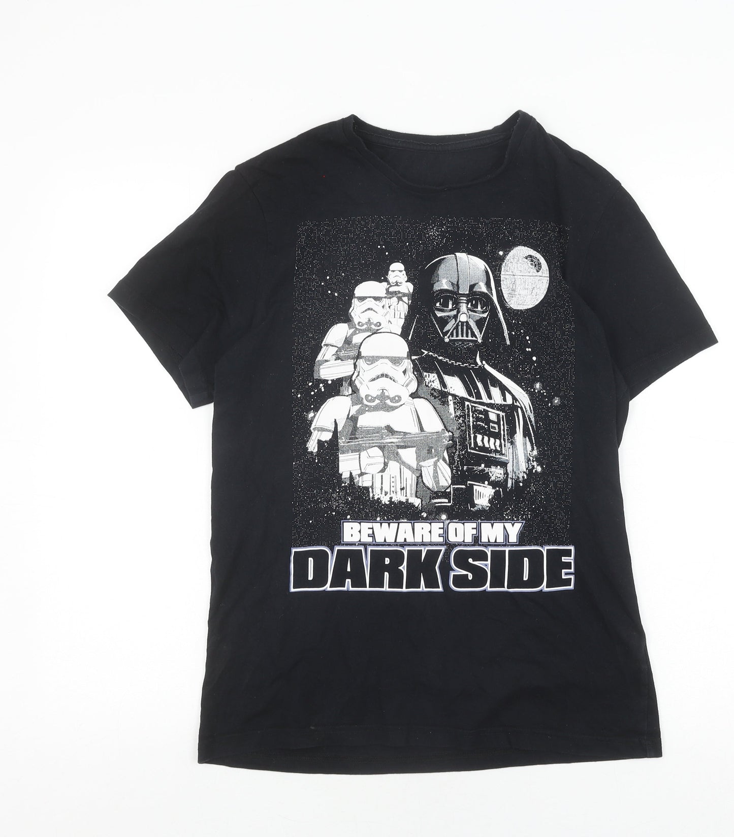 George Men's Black Star Wars Graphic T-Shirt Small