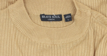 Womens UK Size L Brave Soul Beige Pullover Jumper