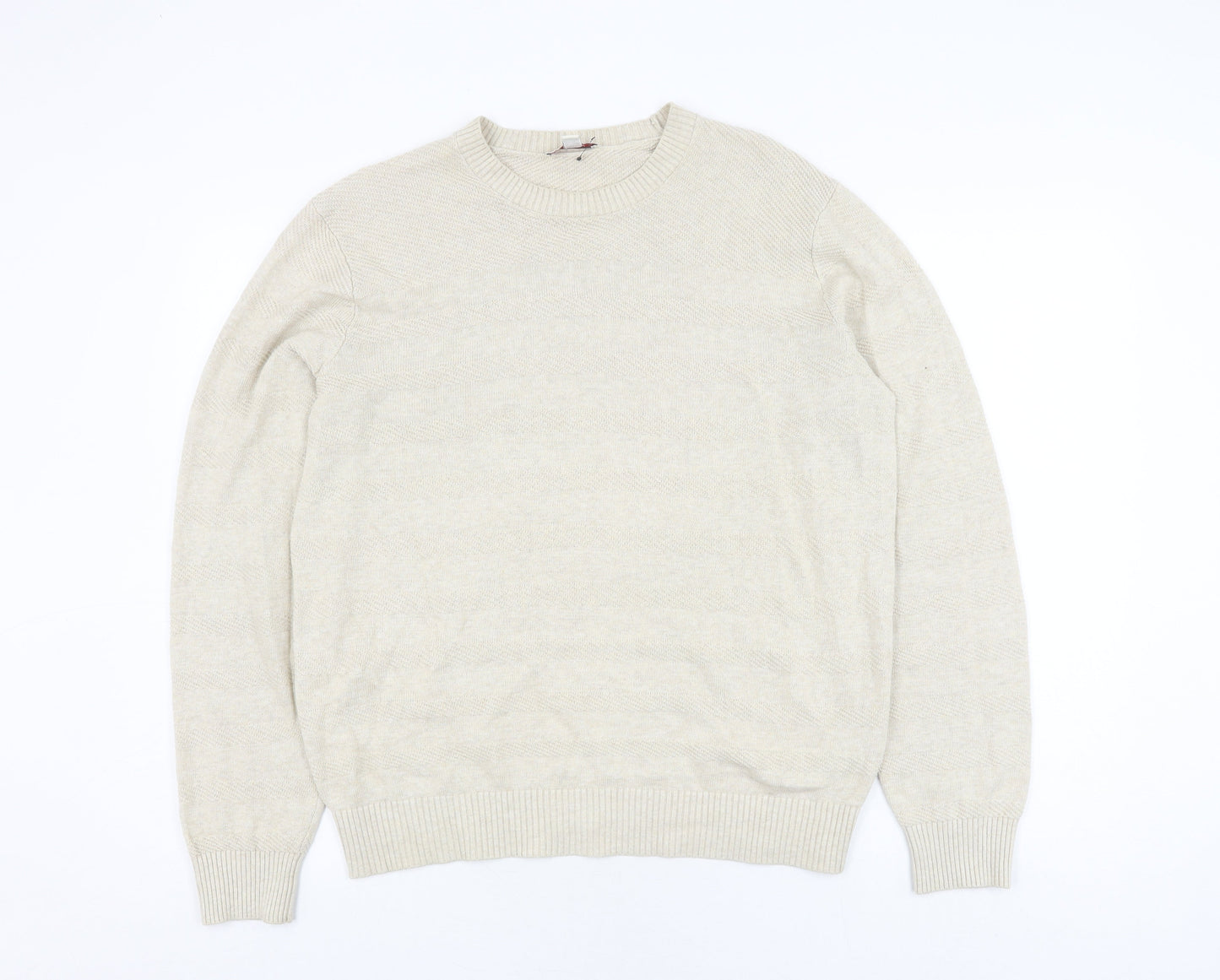 Gap Beige Linen Blend Unisex Jumper, Medium