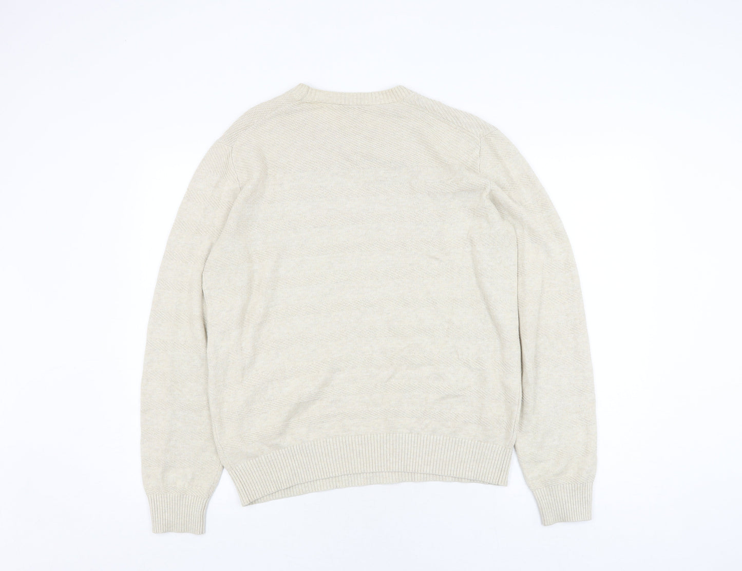 Gap Beige Linen Blend Unisex Jumper, Medium
