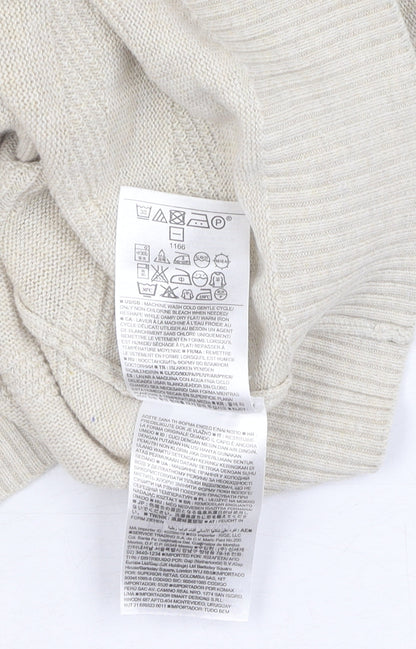 Gap Beige Linen Blend Unisex Jumper, Medium