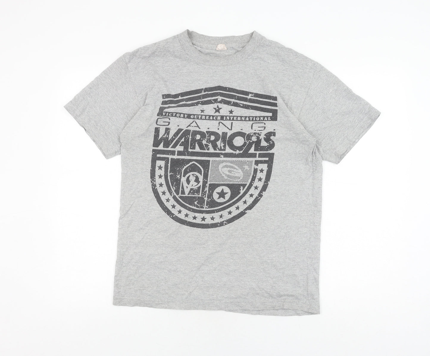 Alstyle Men's Grey Graphic Print T-Shirt M