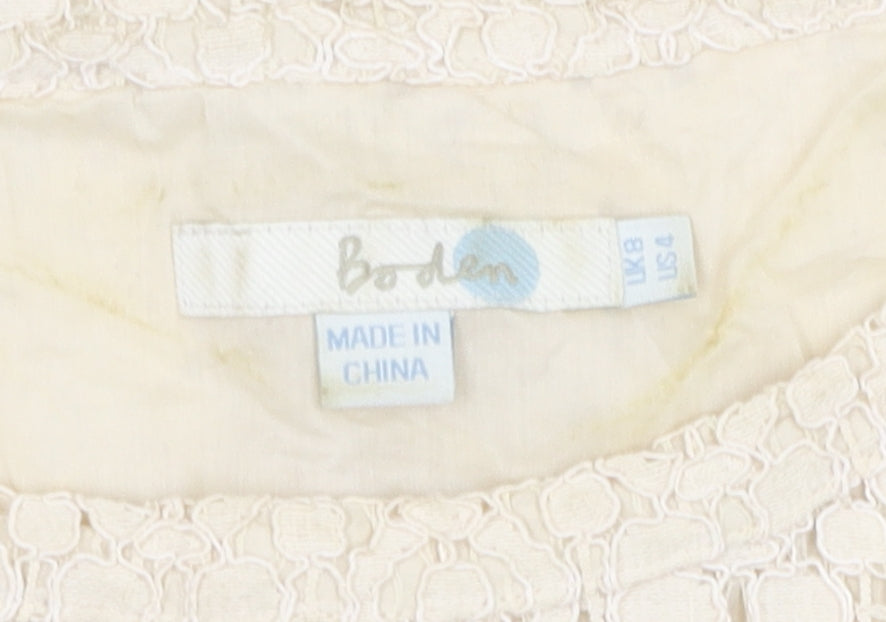 Womens UK Size 8 Boden Ivory Camisole Blouse
