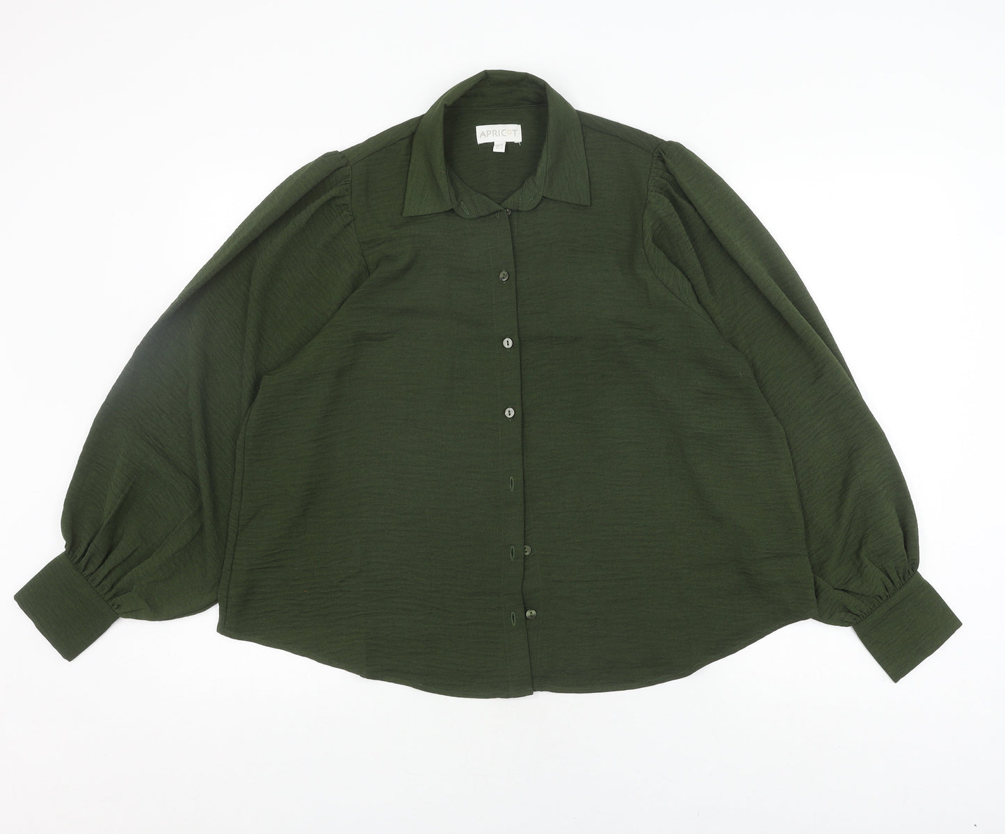 Womens UK Size 10 Apricot Green  Button-Up