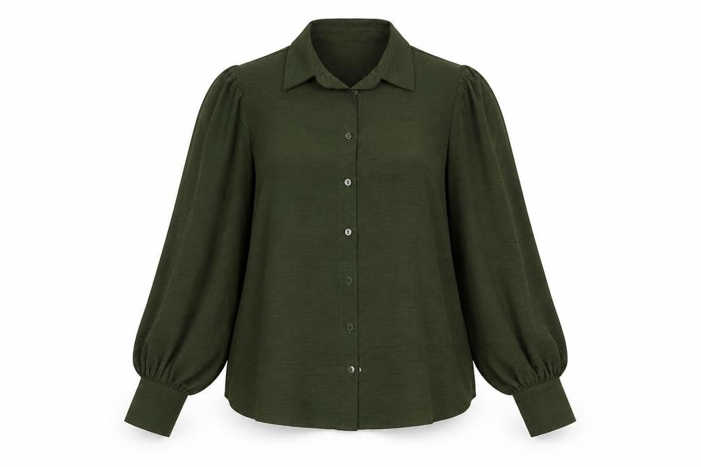 Womens UK Size 10 Apricot Green  Button-Up