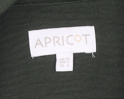 Womens UK Size 10 Apricot Green  Button-Up