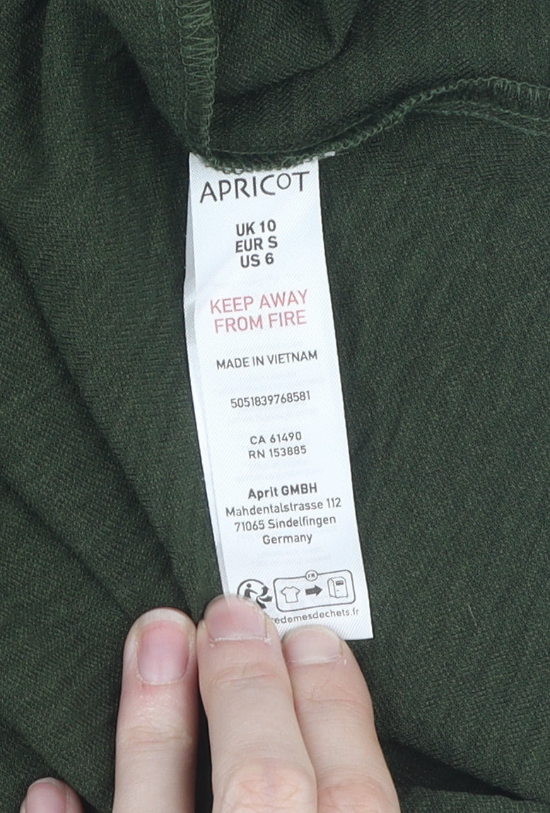 Womens UK Size 10 Apricot Green  Button-Up