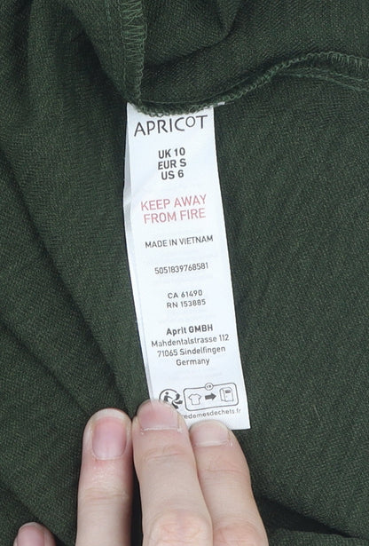 Womens UK Size 10 Apricot Green  Button-Up
