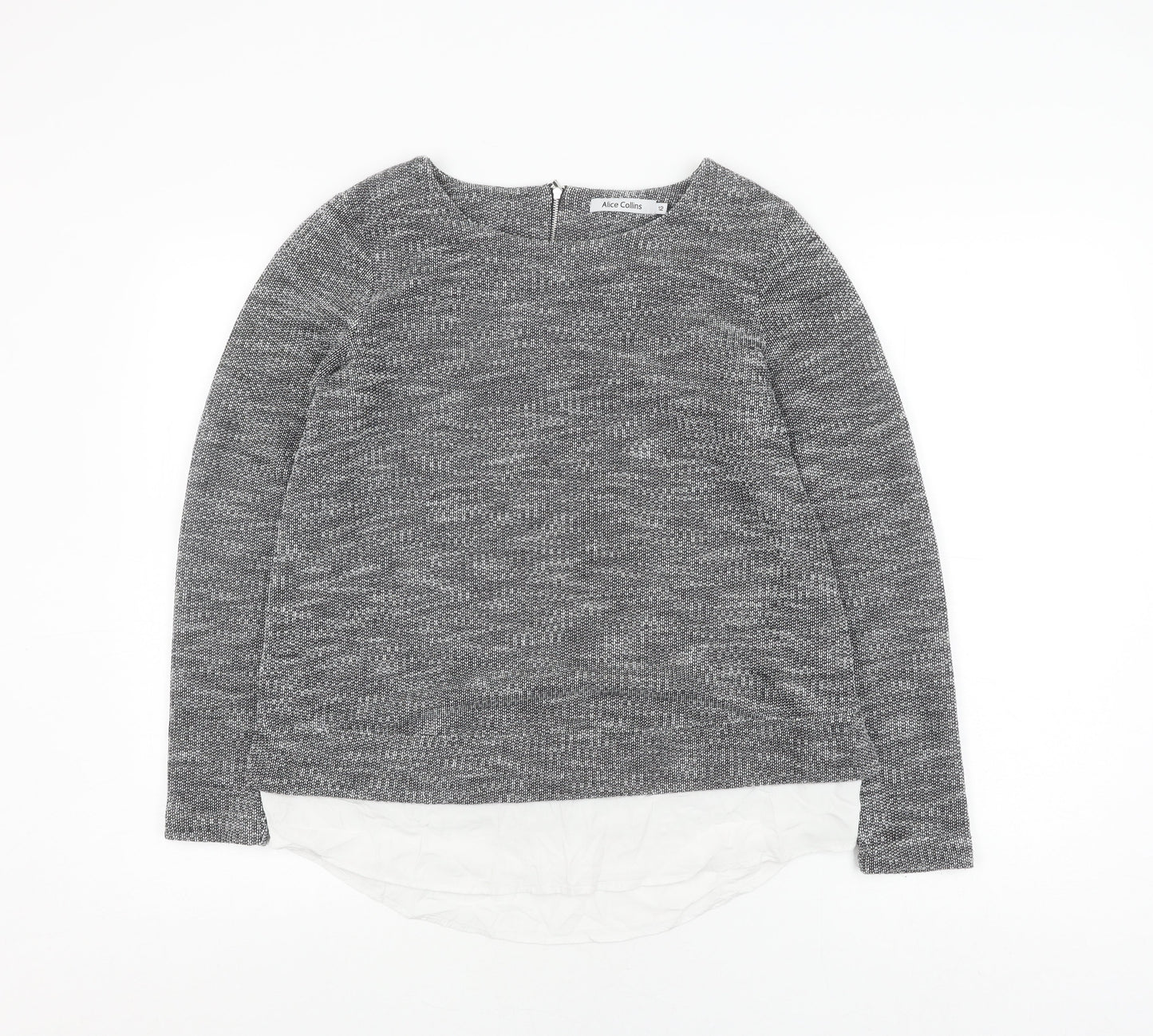 Womens UK Size 12 Alice Collins Grey Pullover Jumper
