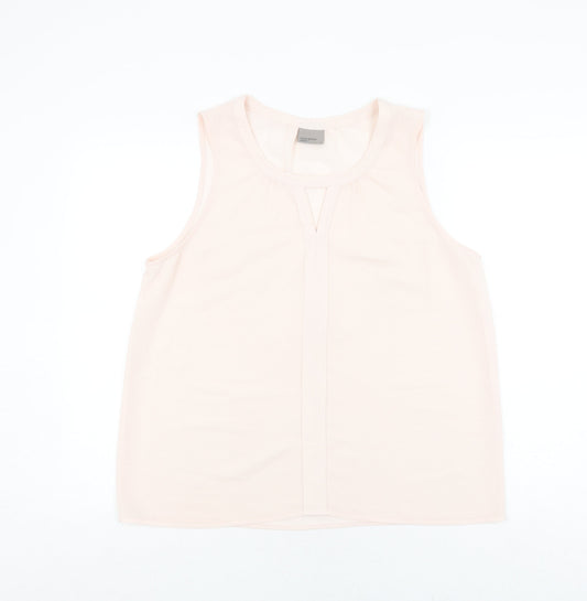 Womens UK Size L VERO MODA Ivory Basic Tank
