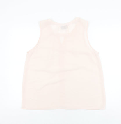 Womens UK Size L VERO MODA Ivory Basic Tank