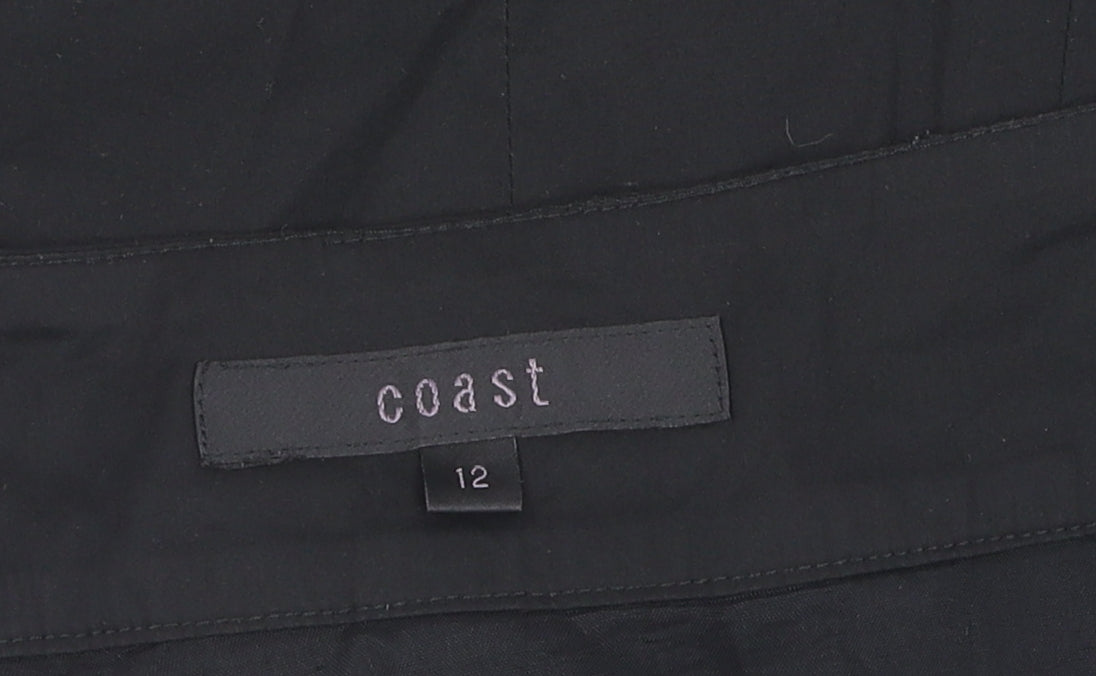 Coast Women's Black A-Line Embroidered Skirt Size 12