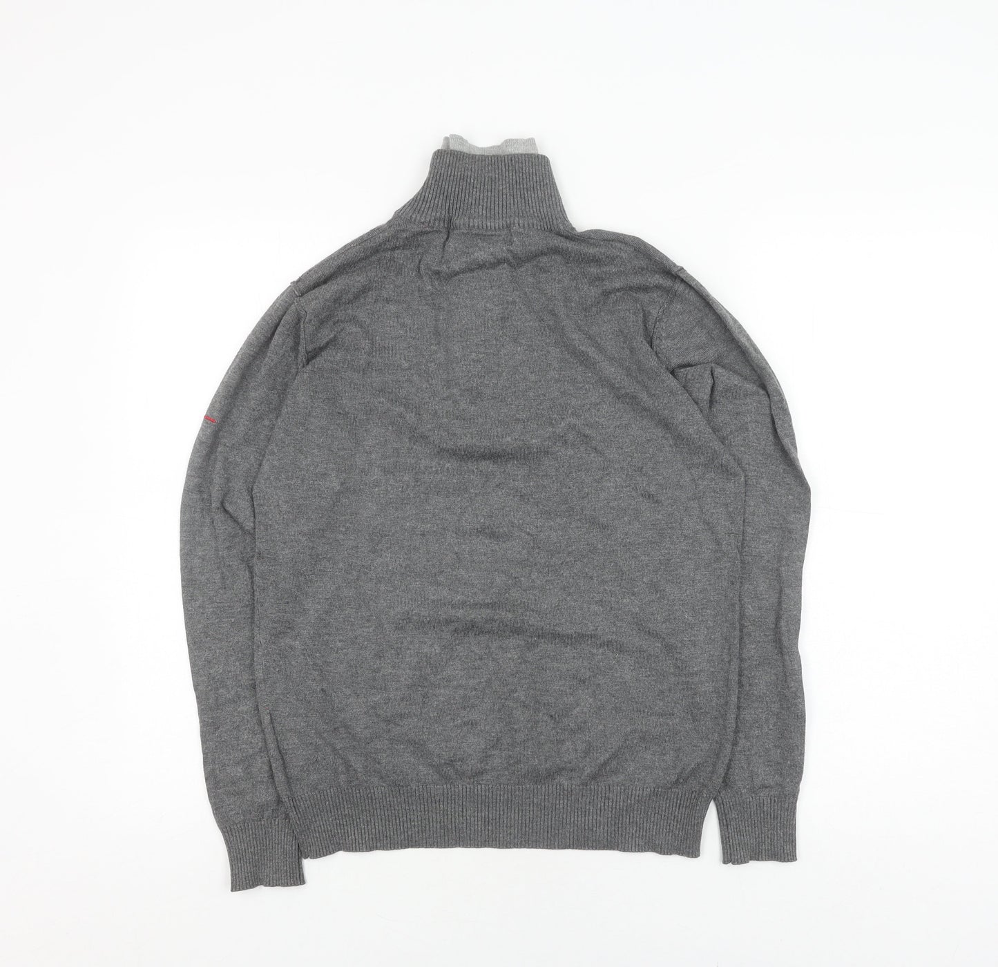 Bogart Grey Men's Full Zip Jumper L Viscose Knit