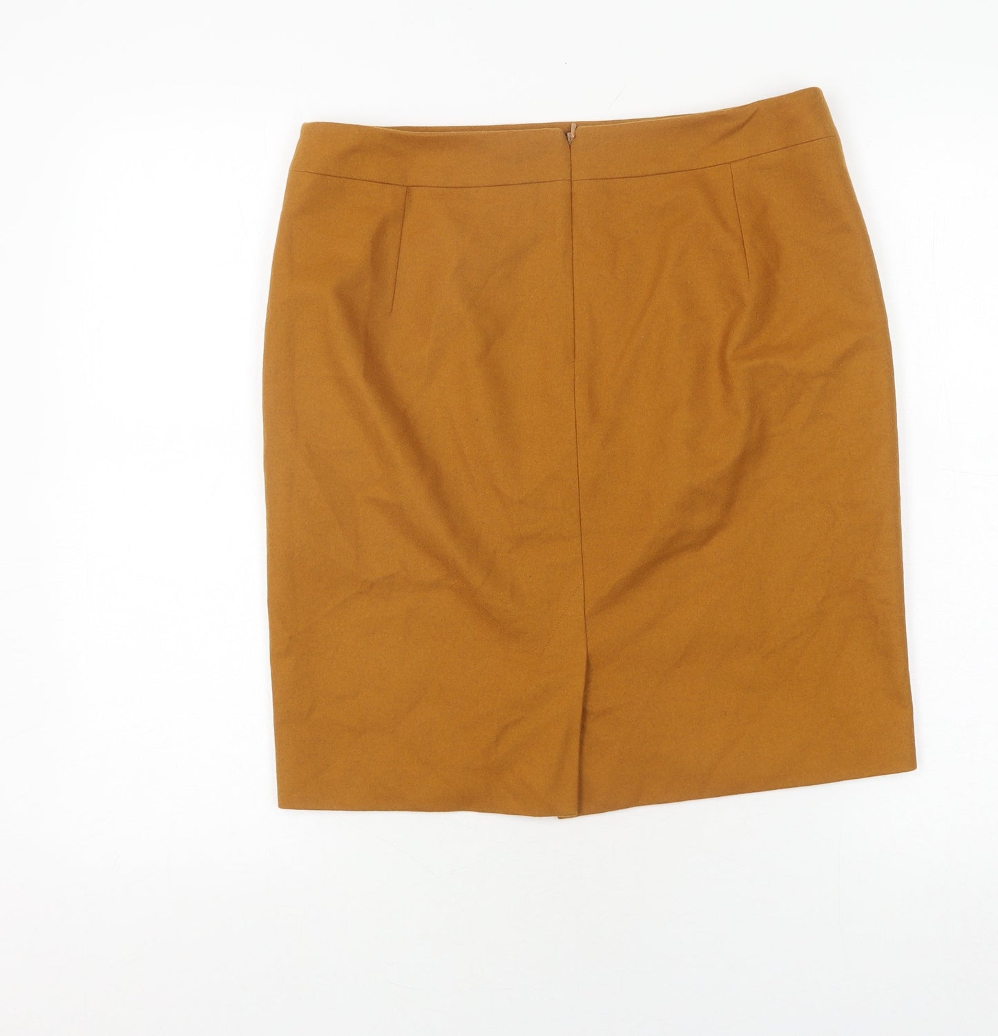 French Connection Brown Wool Blend Pencil Skirt Size 10