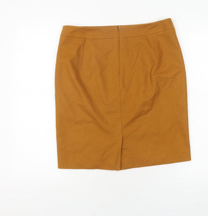 French Connection Brown Wool Blend Pencil Skirt Size 10