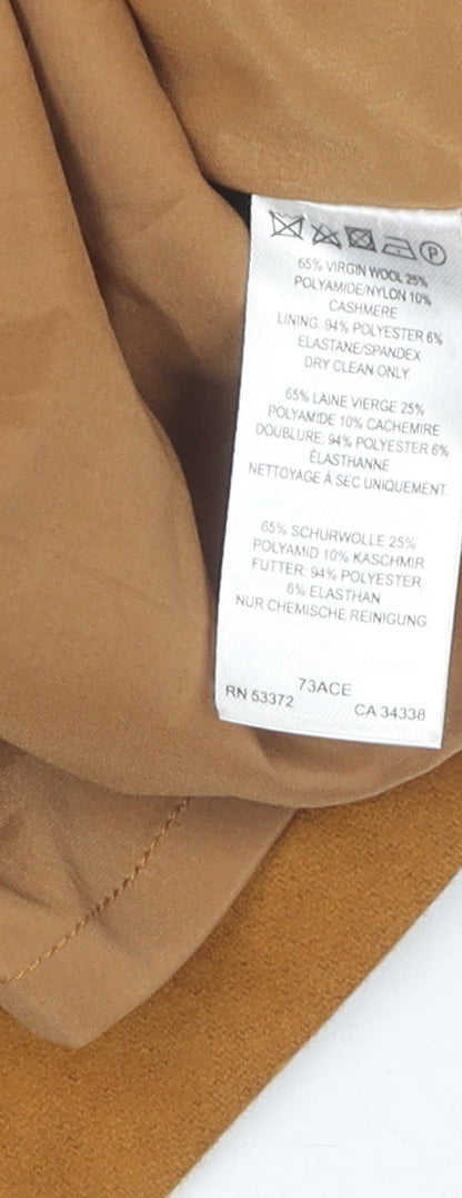 French Connection Brown Wool Blend Pencil Skirt Size 10