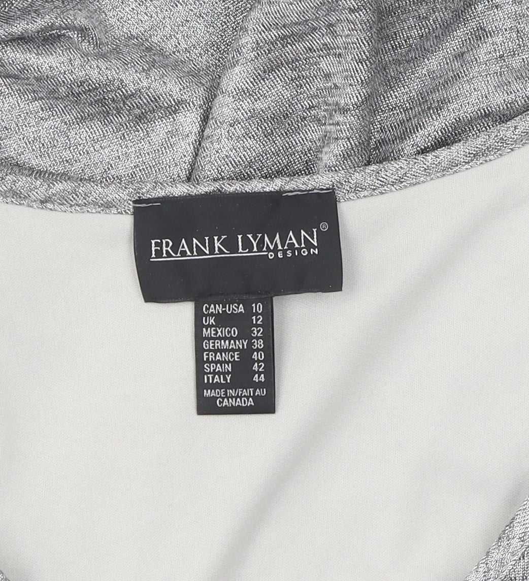 Frank Lyman Women's Grey Midi Sheath Dress, Size 12