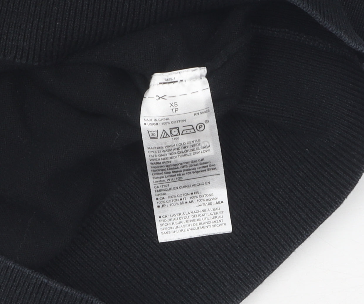 Gap Women's Black XS V-Neck Pullover Jumper