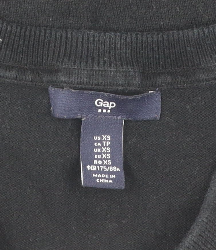 Gap Women's Black XS V-Neck Pullover Jumper