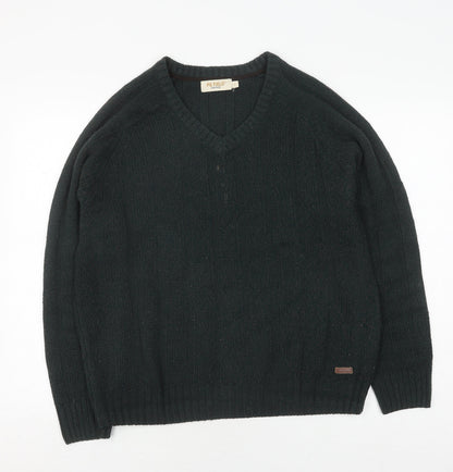 PG Field Men's Green Pullover Jumper L V-Neck