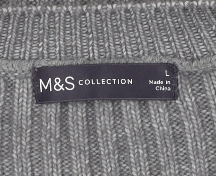 Womens UK Size L Marks and Spencer Grey Pullover Jumper