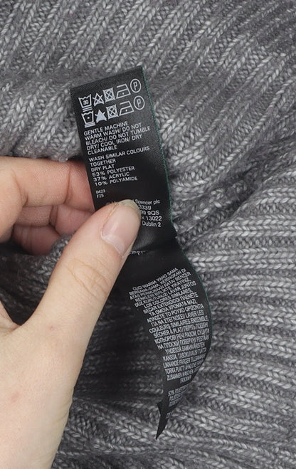 Womens UK Size L Marks and Spencer Grey Pullover Jumper