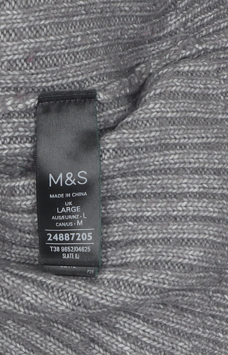 Womens UK Size L Marks and Spencer Grey Pullover Jumper