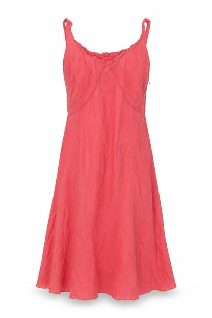 Front view of United Colors of Benetton Pink Slip Dress, M, Casual Summer