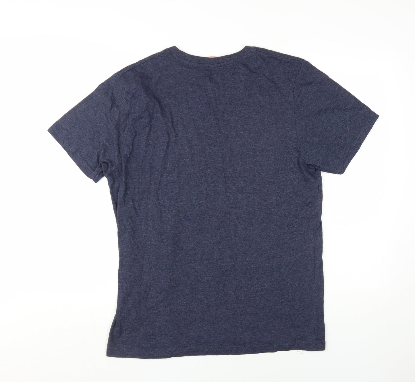 Salvage Men's Blue Graphic T-Shirt L Recycled