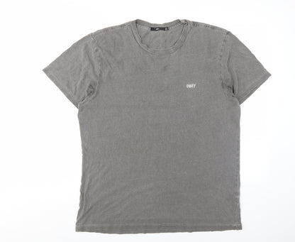 Obey Men's Grey Art Graphic T-Shirt M Regular Fit