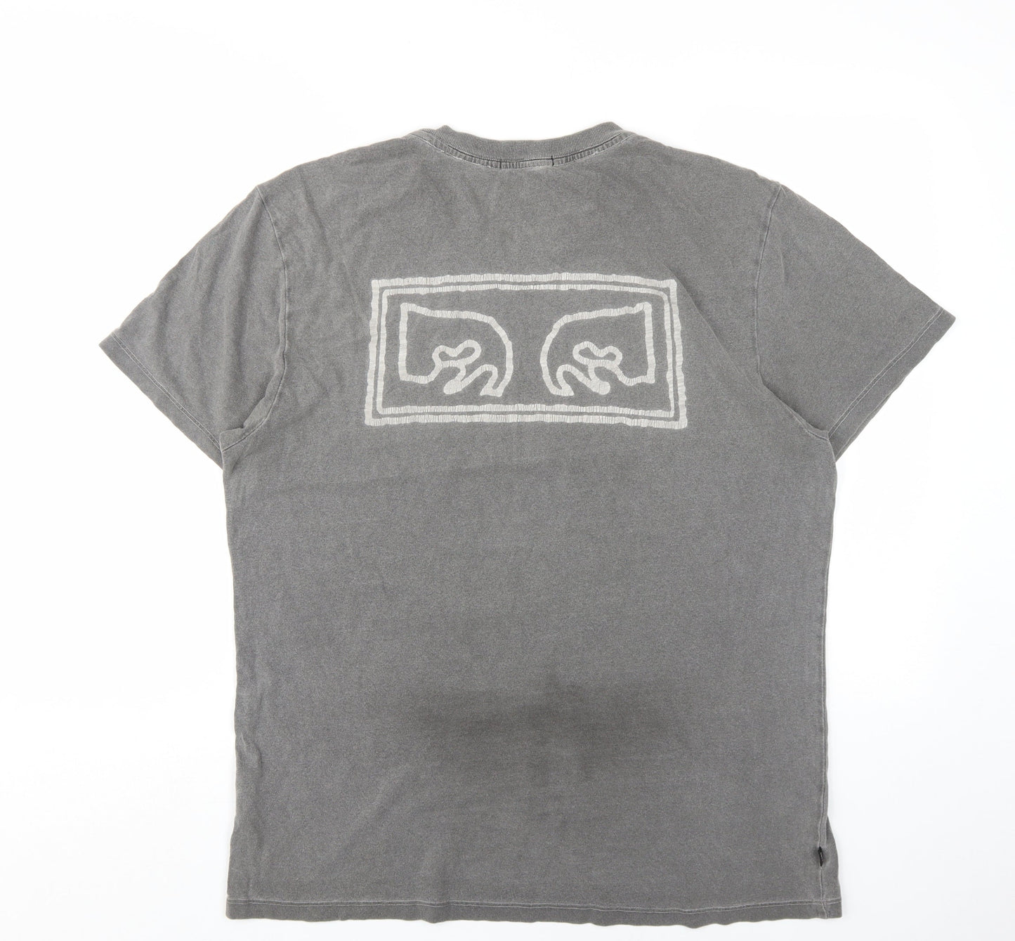 Obey Men's Grey Art Graphic T-Shirt M Regular Fit