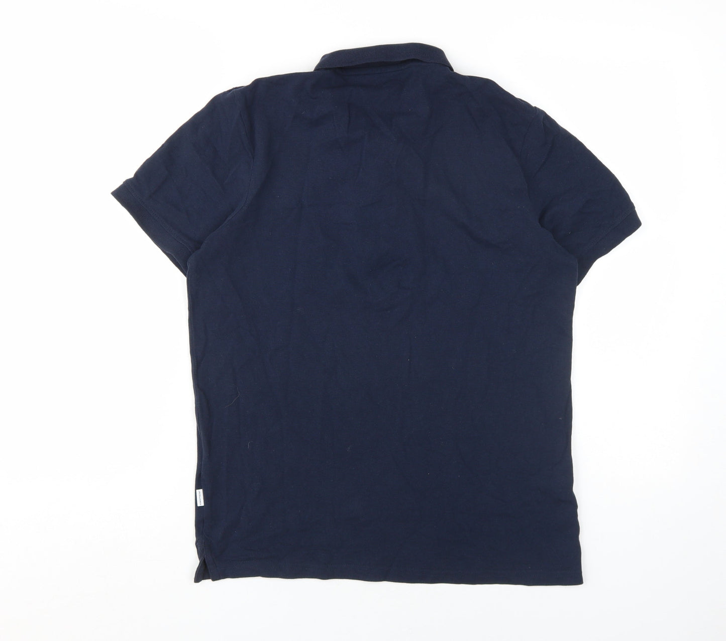 Jack & Jones Men's Blue Polo Shirt, Size S, Short Sleeve