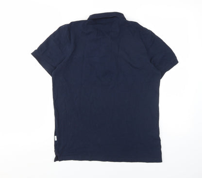 Jack & Jones Men's Blue Polo Shirt, Size S, Short Sleeve